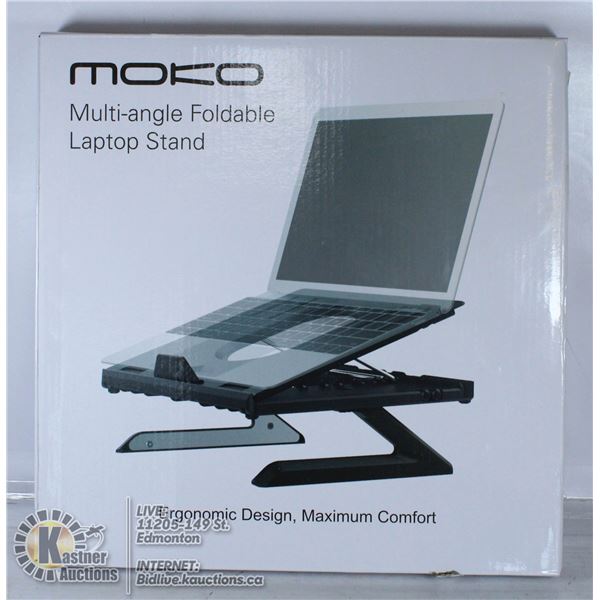 MOKO MULTI-ANGLE FOLDABLE LAPTOP STAND.