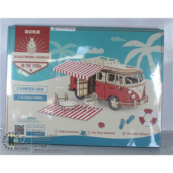 ROKR SCALE MODEL VEHICLE. IN THE 1950'S CAMPER VAN