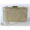 Image 1 : LETODE GOLD GLITTER CLUTCH.