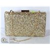 Image 1 : LETODE GOLD GLITTER CLUTCH.
