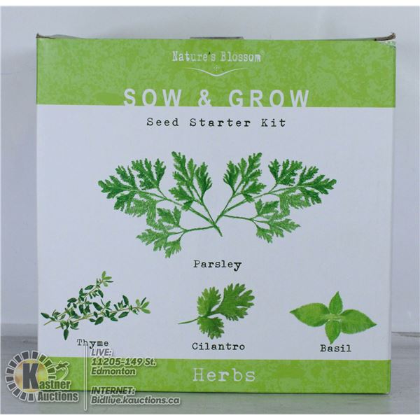 SOW AND GROW SEED STARTER KIT.