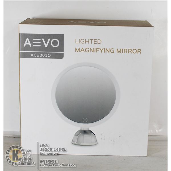 LIGHTED LED MAGNIFYING MIRROR.