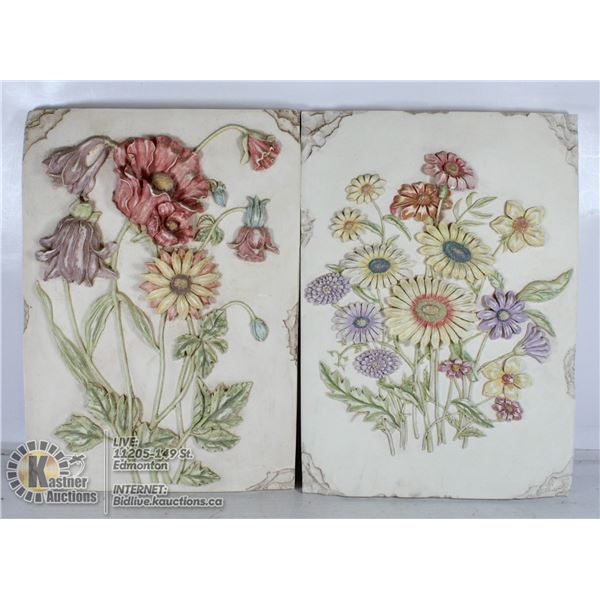 RAISED FLORAL DESIGNS ON CEMENT,INDOOR OR GARDEN