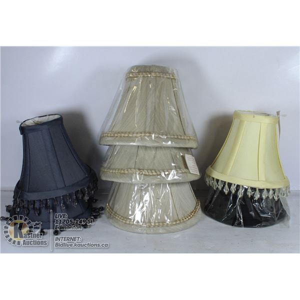 SEVEN NEW SMALL LAMPSHADES