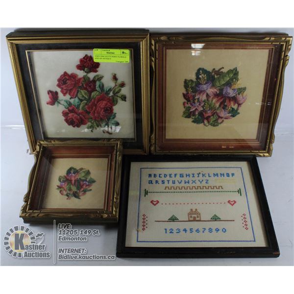 VERY FINE PETTY POINT FLORALS AND AN ANTIQUE