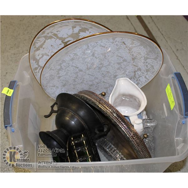 PEWTER, CRYSTAL, SILVER, ETC. URNS PITCHER PLUS