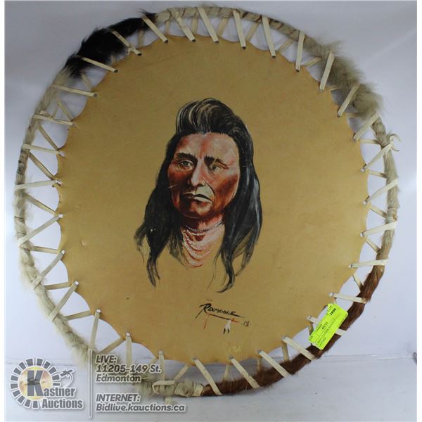 LARGE LEATHER SIGNED DREAM CATCHER