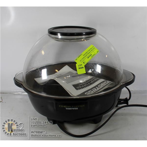 POPCORN POPPER WITH BUILT IN BUTTER WELL/SERVING