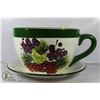 Image 1 : CERAMIC CUP AND SAUCER PLANTER CERAMIC