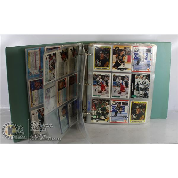 BINDER OF HOCKEY CARDS - VARIOUS YEARS AND TYPES