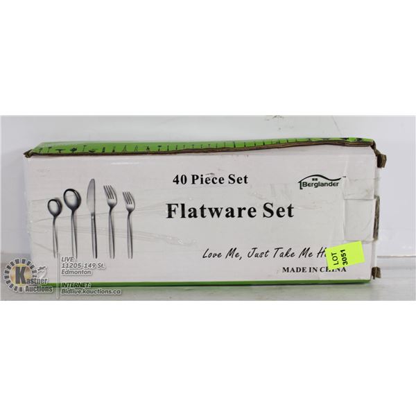 40 PIECE FLATWARE SET.