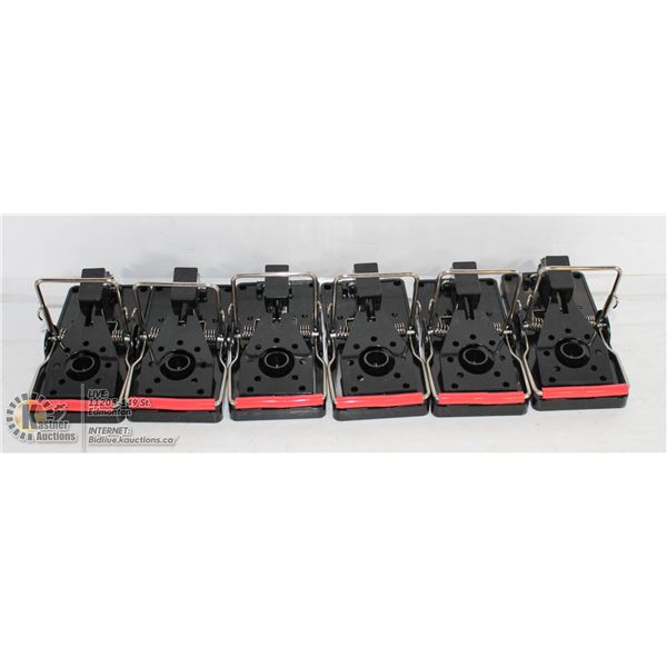 LOT OF 6 EASY SET MOUSE TRAPS.