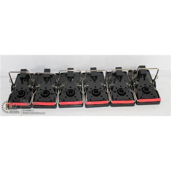 LOT OF 6 EASY SET MOUSE TRAPS.