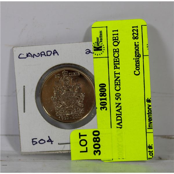 2002 CANADIAN 50 CENT PIECE QE11
