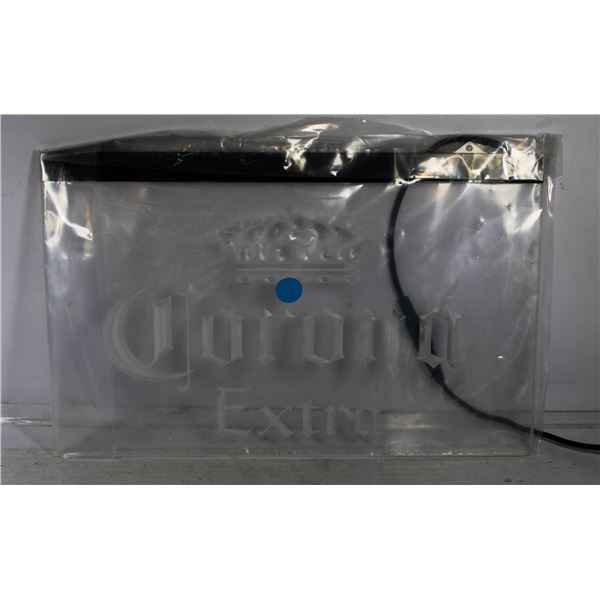 LIGHTED NEON BLUE "CORONA EXTRA"SIGN