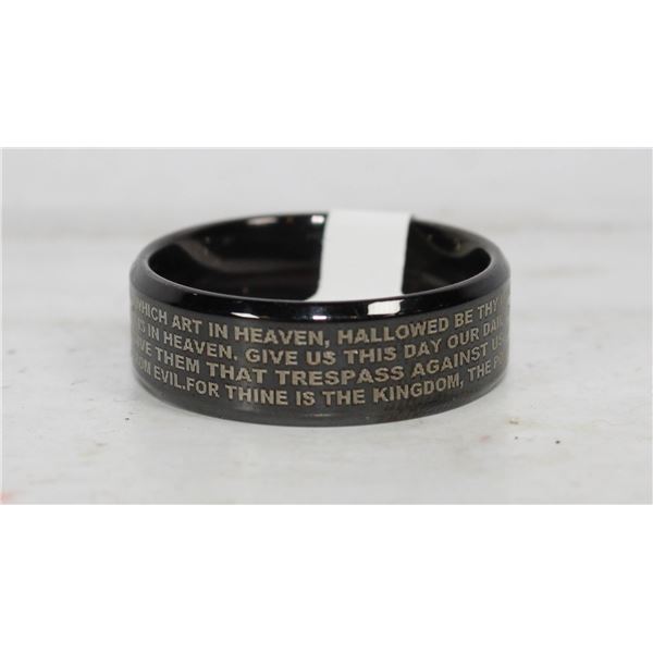 "LORDS PRAYER" MENS RING SIZE 11