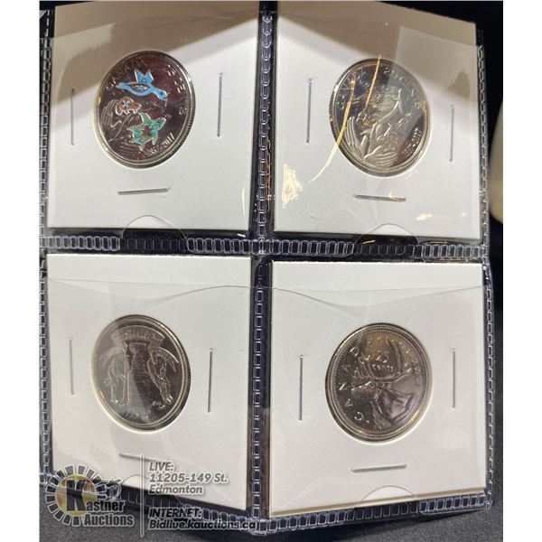 COMPLETE SET OF 2017 CANADA 25 CENTS
