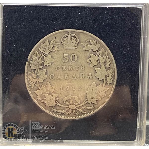 1919 KING GEORGE V SILVER 50 CENT