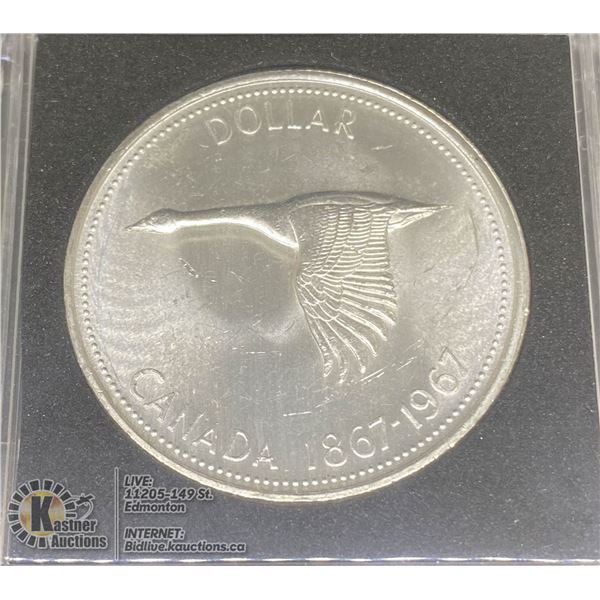 1967 CANADA CENTENNIAL DOLLAR UNC