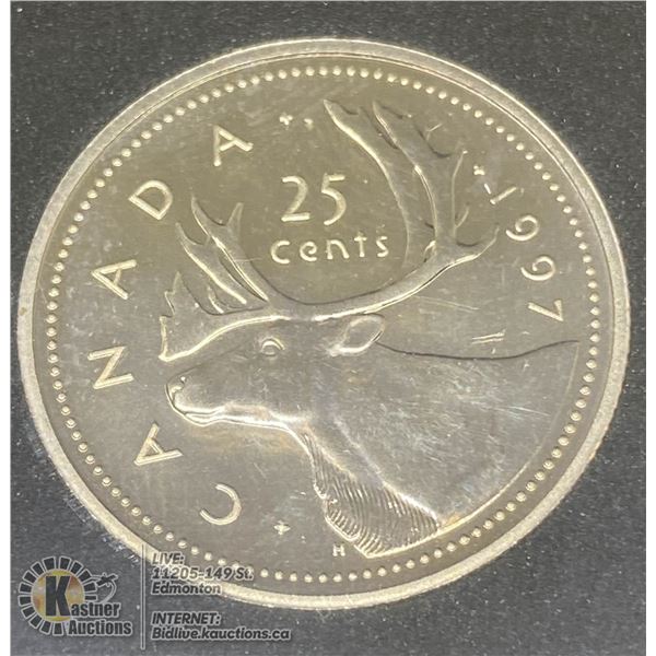 1997 CARIBOU 25 CENT NOT ISSUED IN CHANGE