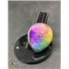 Image 1 : #241-NATURAL RAINBOW SOLAR QUARTZ RING SIZE 9