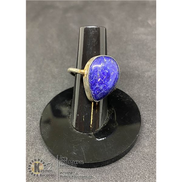 #261-NATURAL LAPIZ LAZULI RING SIZE 7