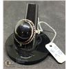 Image 1 : #265-NATURAL BLACK OBSIDIAN RING SIZE 8.5