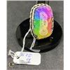 Image 1 : #245-NATURAL RAINBOW SOLAR QUARTZ RING SIZE