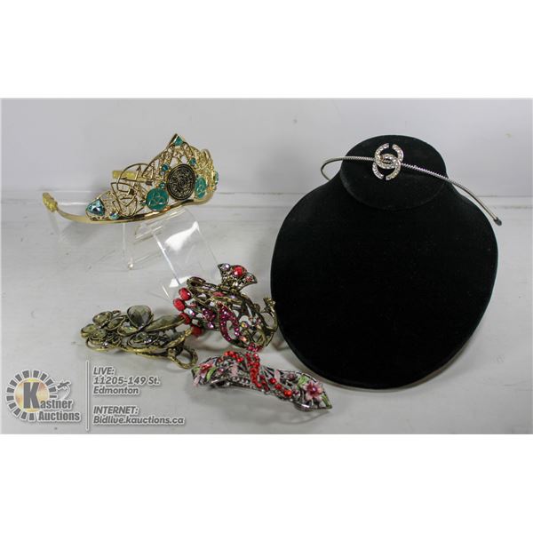 HAIR ACCESORIES WITH INLAID STONES & UNIQUE