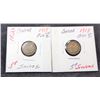 Image 2 : 18)  LOT OF 2 CANADIAN SILVER DIMES, 1917 & 1918.