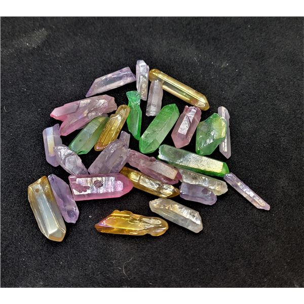 5)  LOT OF 30 QUARTZ HEALING STONES, 52 GRAMS