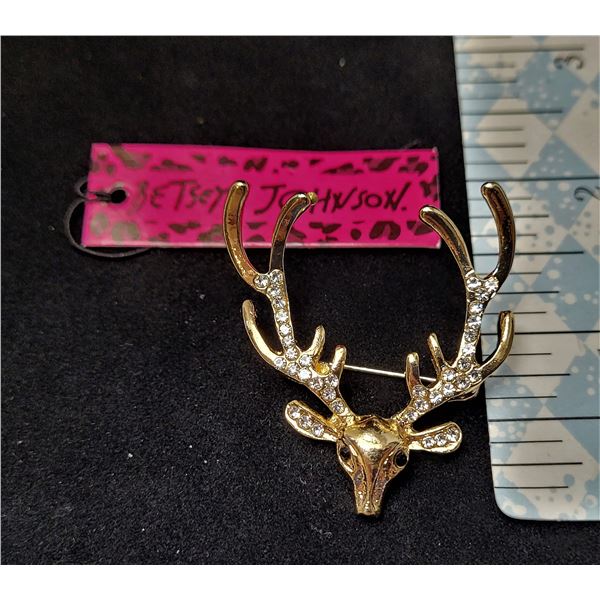 7)  FROM DESIGNER BETSEY JOHNSON GOLD TONE