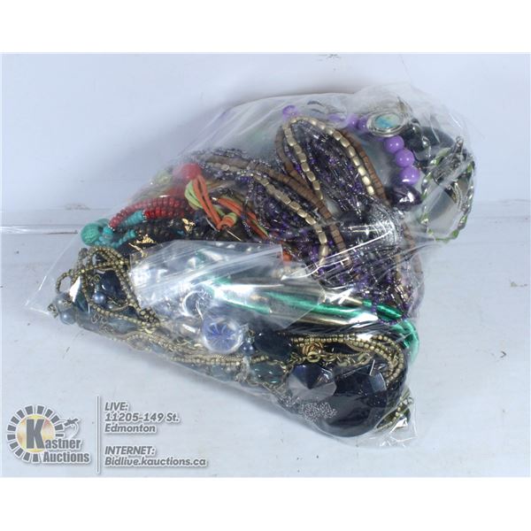 LARGE BAG OF VINTAGE MIXED JEWELRY