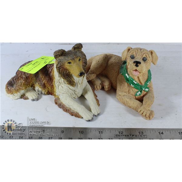 PAIR OF DOGS SANDICAST STYLE