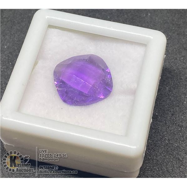 #116-PURPLE AMETHYST GEMSTONE SQUARE 5.80CT