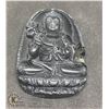 Image 1 : #206- NATURAL BLACK OBSIDANT BUDDHIST PENDANT