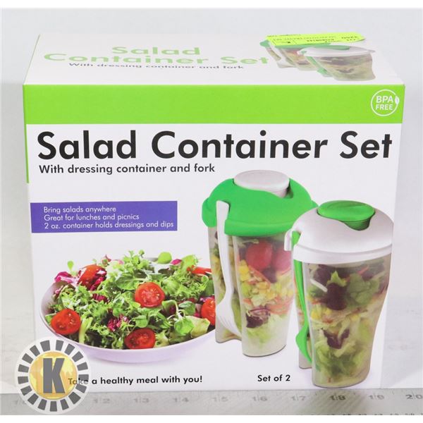 NEW 2PC SALAD TO GO TRAVEL SET