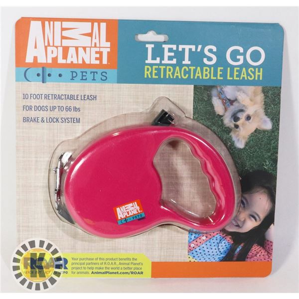 NEW ANIMAL PLANET 10' RETRACTABLE LEASH
