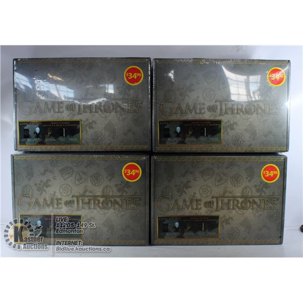 BOX OF 4 GAMES OF THRONES COLLECTORS SETS