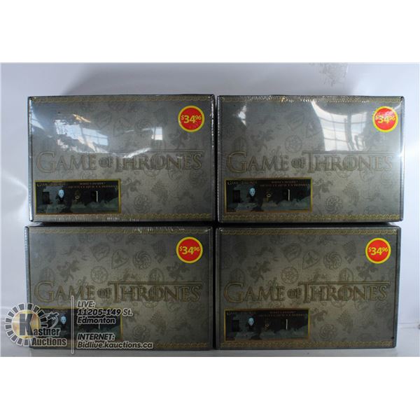 BOX OF 4 GAMES OF THRONES COLLECTORS SETS