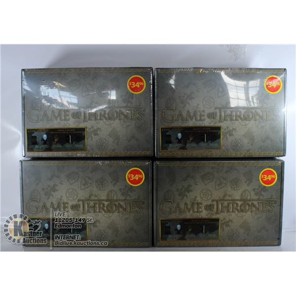 BOX OF 4 GAMES OF THRONES COLLECTORS SETS