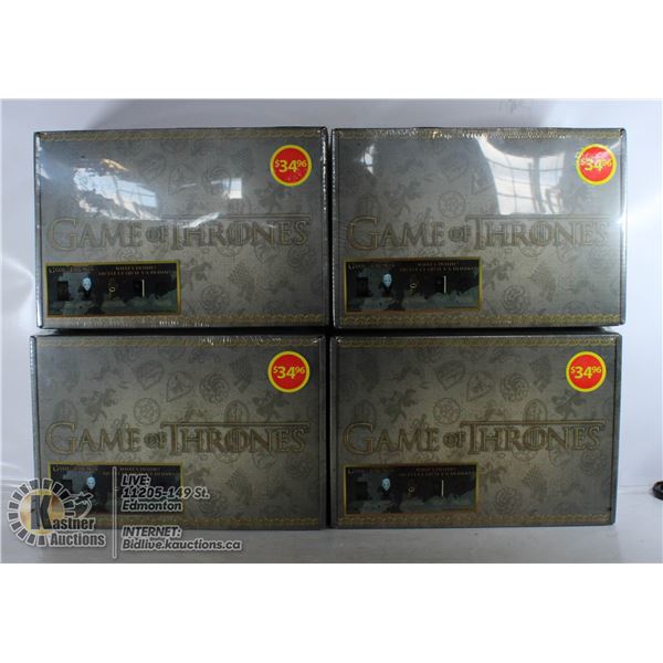 BOX OF 4 GAMES OF THRONES COLLECTORS SETS