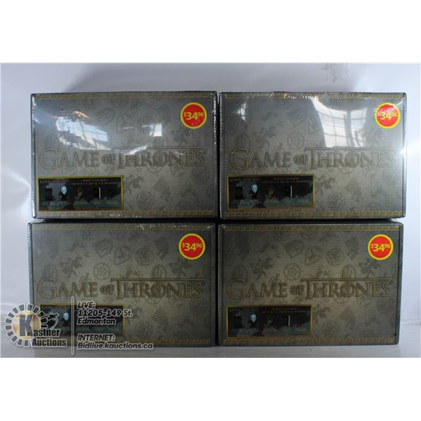 BOX OF 4 GAMES OF THRONES COLLECTORS SETS