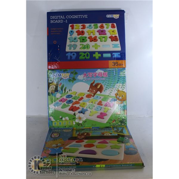 LOT OF THREE CHILDRENS LEARNING TOYS INCLUDES