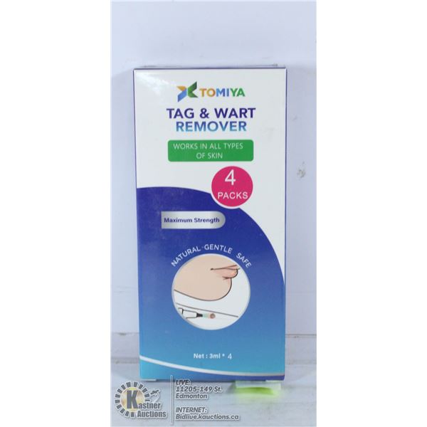 4 PACK OF TAG AND WART REMOVERS. WORKS ON ALL SKIN