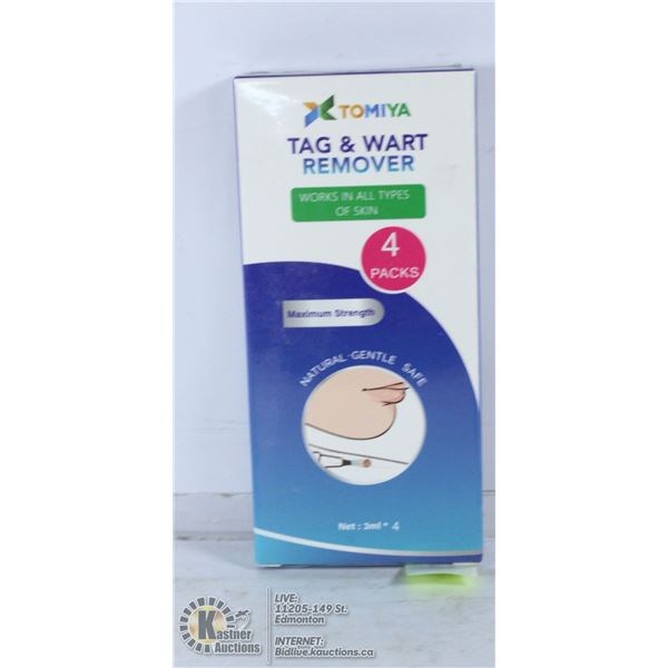 4 PACK OF TAG AND WART REMOVERS. WORKS ON ALL SKIN