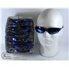 Image 1 : BOX OF SLEEK BLUE OAKLEY STYLE SUNGLASSES.