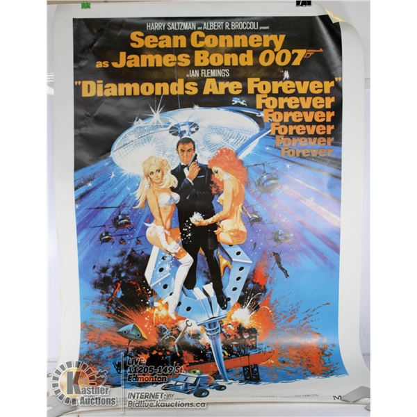 VTG JAMES BOND DIAMONDS ARE FOREVER MOVIE
