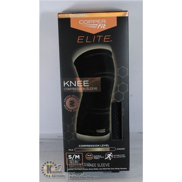 COPPER FIT ELITE KNEE COMPRESSION SLEEVE SIZE: