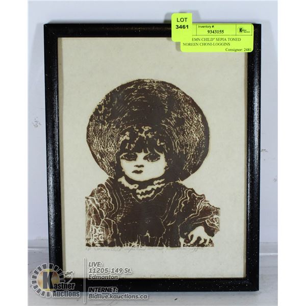 "SOLEMN CHILD" SEPIA TONED NOREEN CHONI-LOGGINS